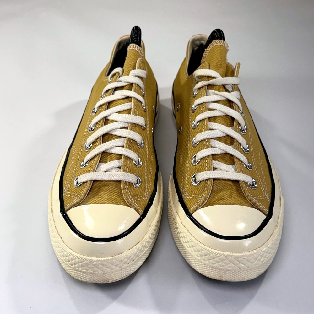 Converse Chuck 70 Low Top Sneaker Mens 8.5 Wos 10.5 Mustard Yellow Canvas Skater - Picture 11 of 12